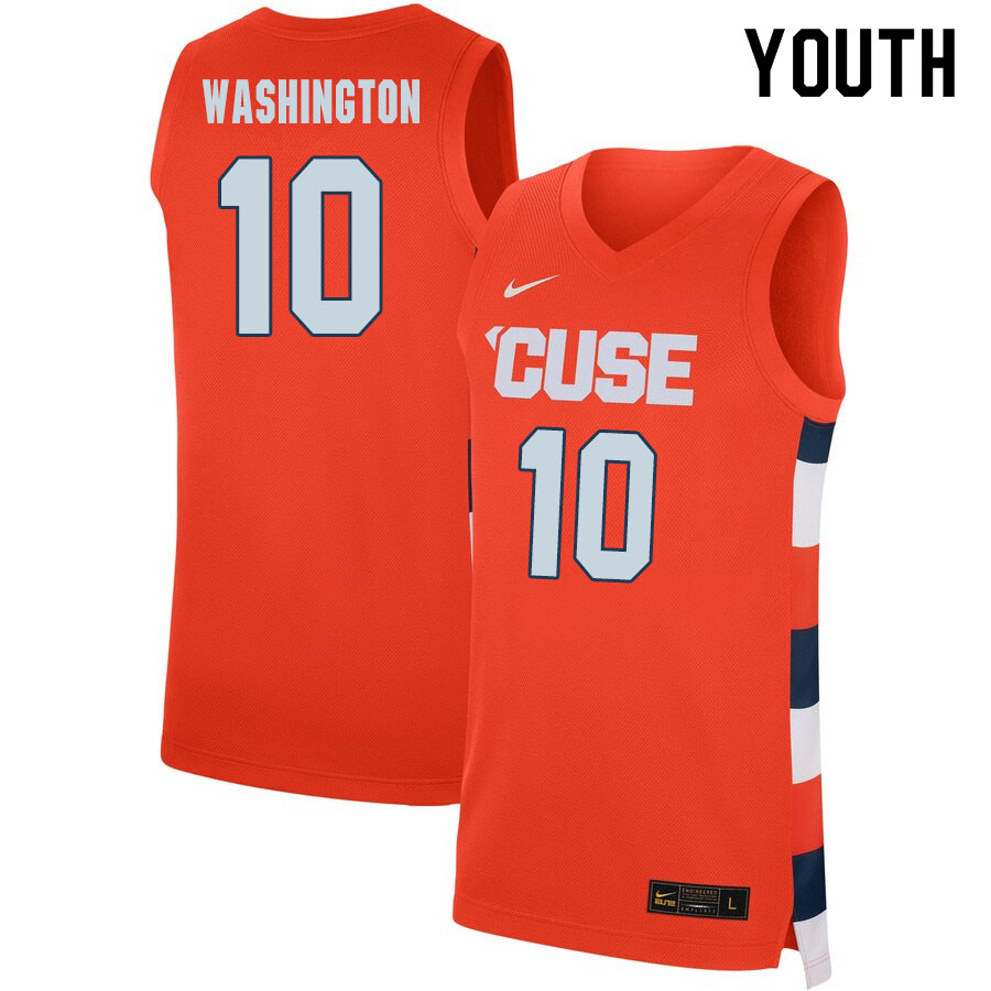 2020 Youth #10 Howard Washington Syracuse Orange College Basketball Jerseys Sale-Orange